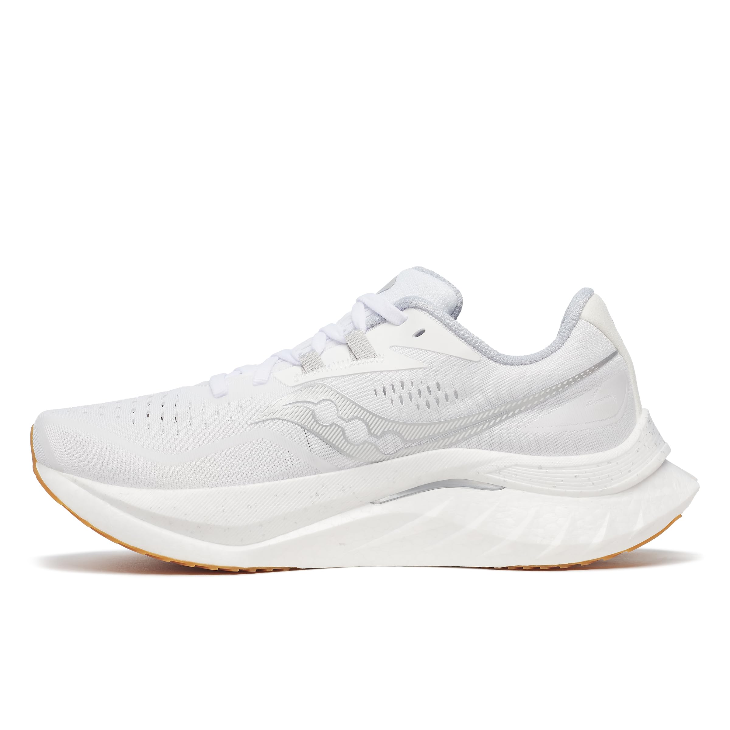 Photo 1 of (7.5) (BAGGED) (USED/FAIR) saucony Women's Endorphin Speed 4 Sneaker, White/Gum, 8