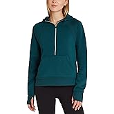Danskin Women's Cozy Half Zip Pullover Hoodie Sweatshirt