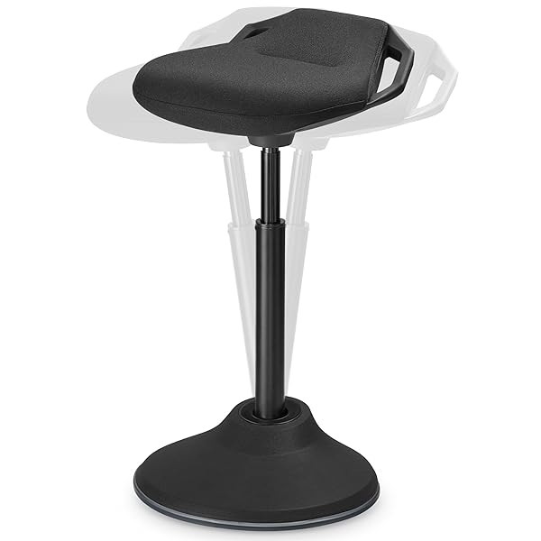 SONGMICS ERGONOMIC WOBBLE STOOL, HEIGHT ADJUSTABLE STANDING DESK...