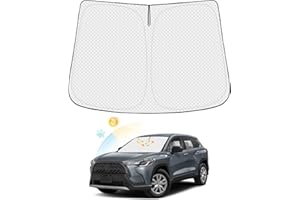 Canvcle Windshield Sun Shade for 2022-2025 Toyota Corolla Cross (Not for Corolla) Accessories Thicken 6-Layer Front Window Sunshade Cover Sun Visor Protector Foldable Block UV Rays Keep Vehicle Cool