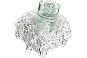 ZJMEHTY Kailh Bixia Jellyfish Pro Switches for Mechanical Keyboard,5-pin 47gf Clicky/Lubed/Fully Transparent Switches（Jellyfish Clicky,90Pcs）