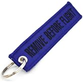 Remove Before Flight Keychain - Blue/black - by Rotary13B1