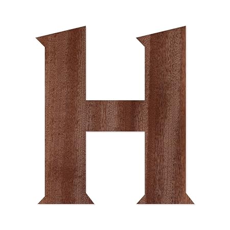 Bütic GmbH Holz-Furnier Buchstaben - Sea Garden - Schriftzug aus dunklem 0,6mm Echtholzfurnier - Größenauswahl, Größe:20cm, B