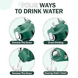kytffu 42oz Glass Water Bottles with