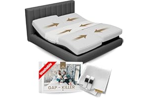 BEDBINDER DELUXE Bed Gap Eliminator | Closes Mattress Gaps Permanetly - for All Mattress Types & Sizes - Easy & Without Bumpy Filler | Populair for Adjustable, Split King, Queen & Twin XL to - Best Choice for Couples