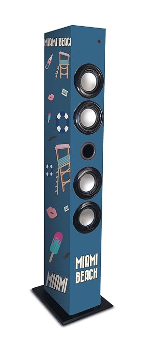 Metronic 477096 Bluetooth Säule Miami Lautsprecher Blau