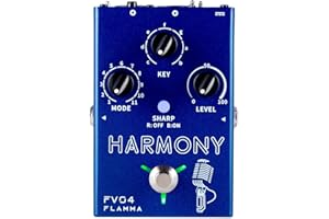 FLAMMA FV04 Vocal Harmony Pedal with 11 Harmony Modes 12 Pitches for Major&Min Vocal Reverb Effects Processor Stompbox All-In