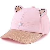 Girls Baseball Cap Kids Cute Sun Hat Adjustable Trucker Hats Toddler Rainbow Floral Ponytail Caps Spring Summer