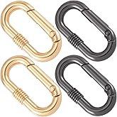 STSTR Oval Spring Ring Clips, Metal Keyring Purse Clip, Heavy Duty Opening O Ring Carabiner for Keychains,Backpacks, Keys
