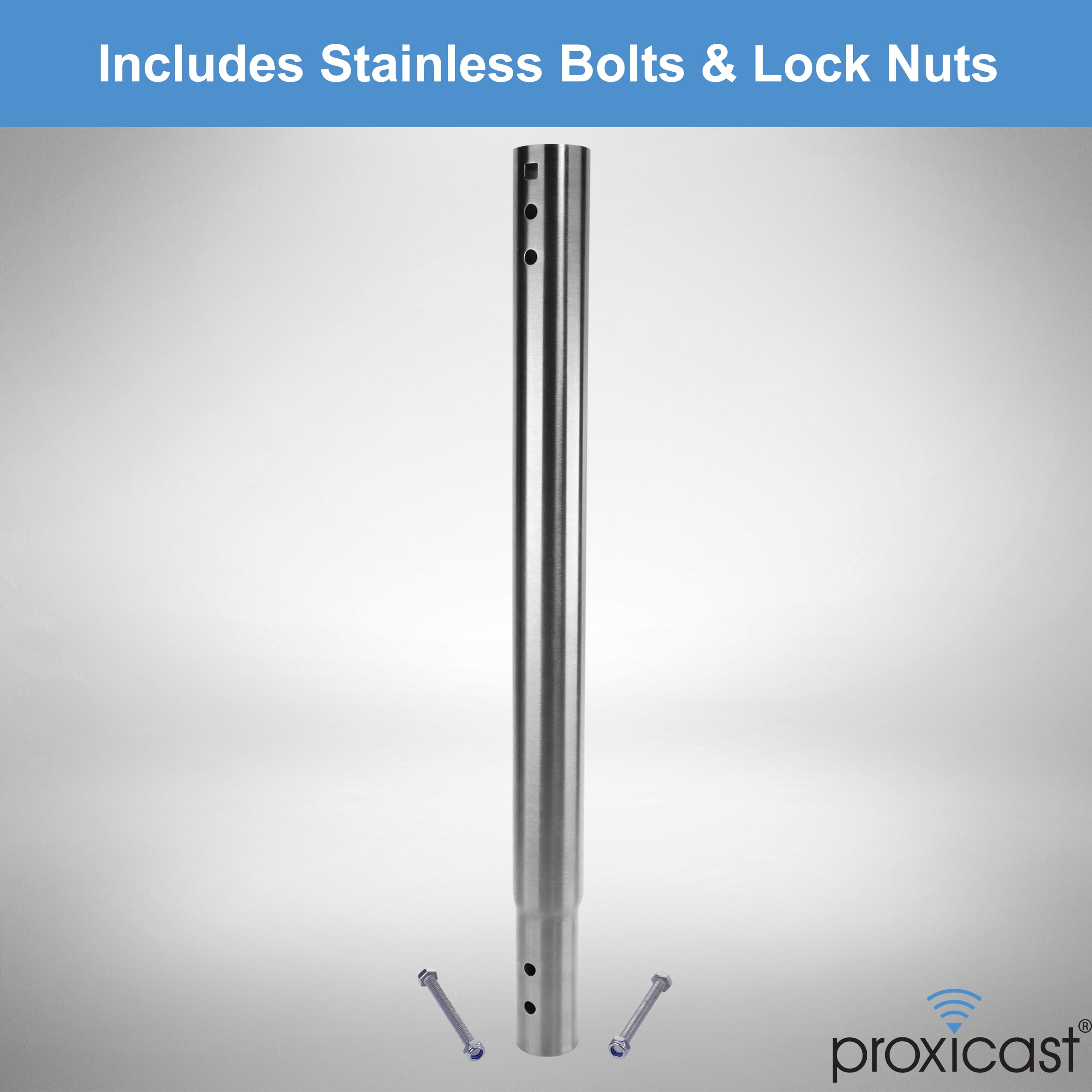 15 inch Stainless Steel Extension Pole for Proxicast J-Max Antenna Mounts (ANT-800-X15)