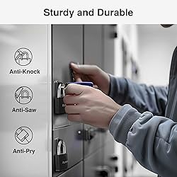 Puroma Lock Keyed Padlock, 2 Pack Aluminum Locks