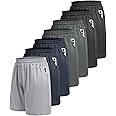 5 Pack Athletic Gym Mens Shorts - Workout Black Quick Dry Basketball Shorts with Pockets for Running Casual Activewear