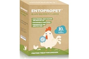 Entopropet 10lbs Organic Mealworm for Chickens - Dried Black Soldier Fly Larvae - More Calcium and Richer Protein Than Meal W
