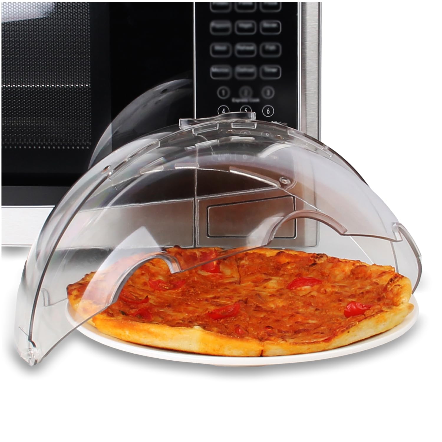 Photo 1 of Flippable Microwave Splatter Cover,Microwave Cover for Food, Dish, Higher Microwave Plate Cover for Heating, Stay-Inside Splatter Guard for Microwave Oven, Innovative Lid-10.5 IN