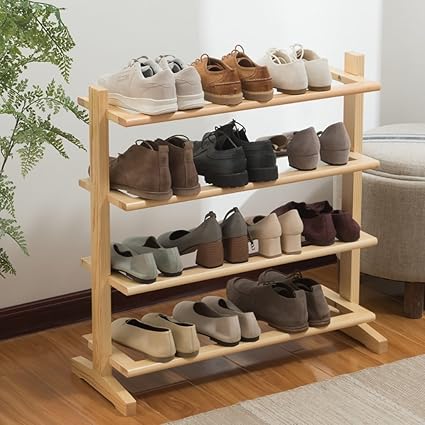 Yllxj Shoe Rack Solid Wood Household Economic Type Modern Simple