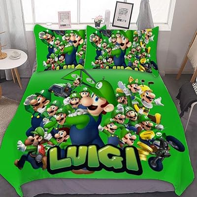 Buy Mew Anime Full Queen Bedding Duvet Cover Set Super Mario Luigi 3 Pieces Bedding Set With Zipper Closure And 2 Pillow Shams Cute Boys Girls Comforter Sets Luxury Bedroom Decorations Online In Qatar B082149tp1