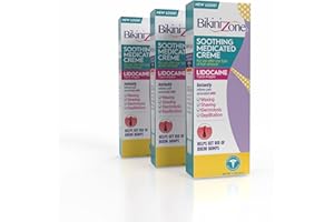 Bikini Zone Medicated After Shave Crème with Soothing Lidocaine, 1 Oz, 3 Pack