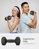 SONGMICS Set of 2 Dumbbells 6 kg Neoprene Hex Non-Rolling Ink Black SYL160B01 view 3
