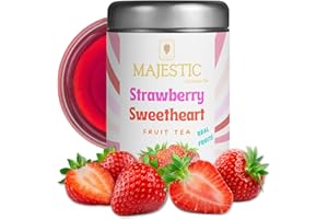 Majestic Tea_ Strawberry Sweetheart | Fruit Tea | Summer Refresher | Premium Loose Fruit Tea | Natural Ingredients| Tasty Eit