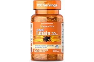 Puritan's Pride Premium Lutigold™ Lutein Carotenoid 20mg with Zeaxanthin for Men and Women, Dietary Supplement for Eye Health Support, 8 Month Supply, 120 Easy-to-Swallow Softgels