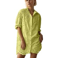 Kensie Women's Embroidered Eyelet Dress, White, X-Small At Women...