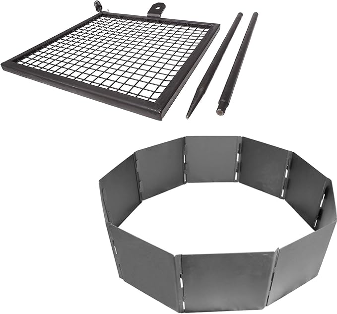 Titan Adjustable Swivel Grill Campfire Cooking Grate 40" Fire Pit Ring BBQ Amazon.co.uk Garden