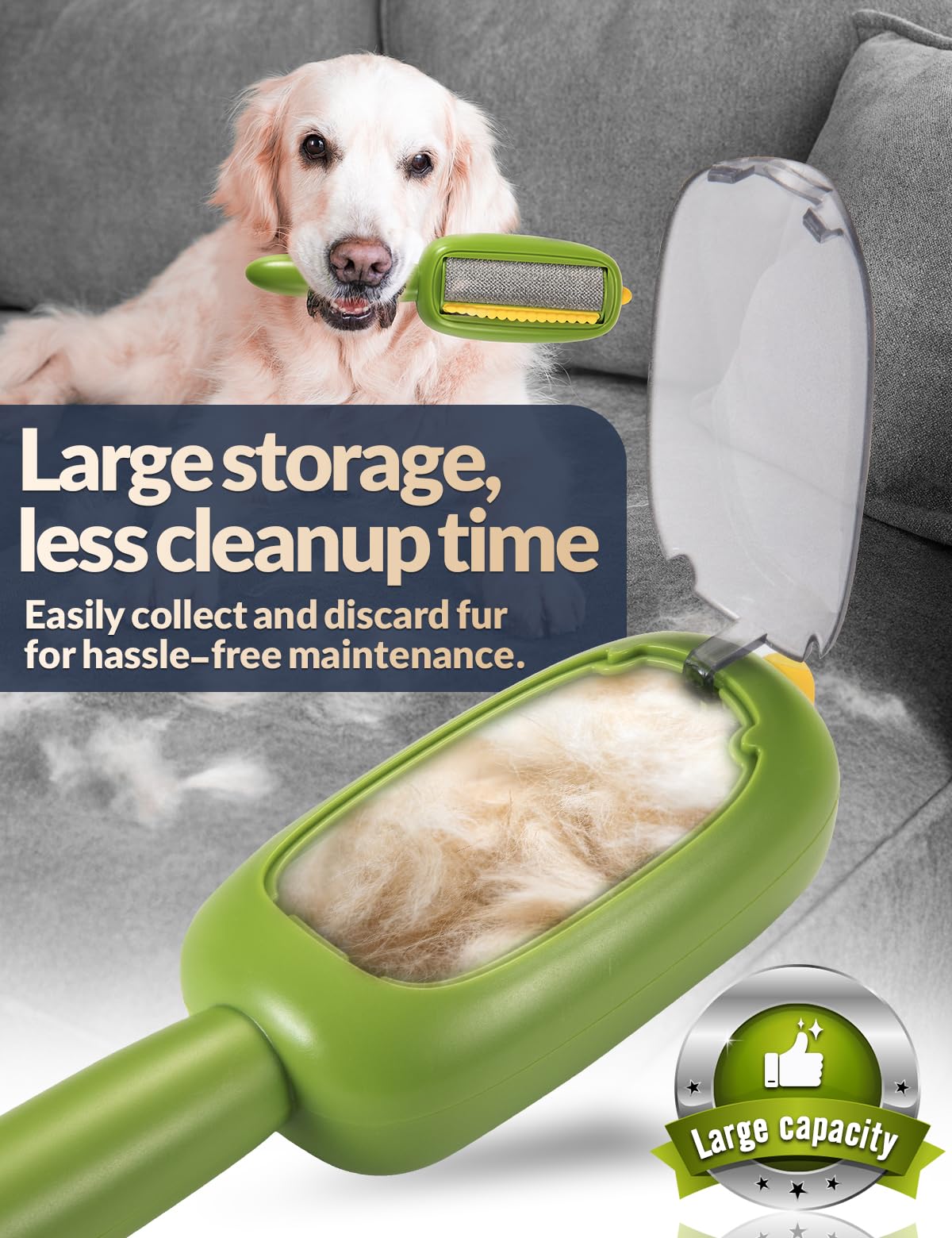 Portable Lint Brush,Reusable Lint Roller,Washable Pet Hair Removal Tool for Clothes,Furniture,Pet Hair Remover for Cats and Dogs Fur,Ideal Replacement for Sticky Refills Lint Roller/Removers