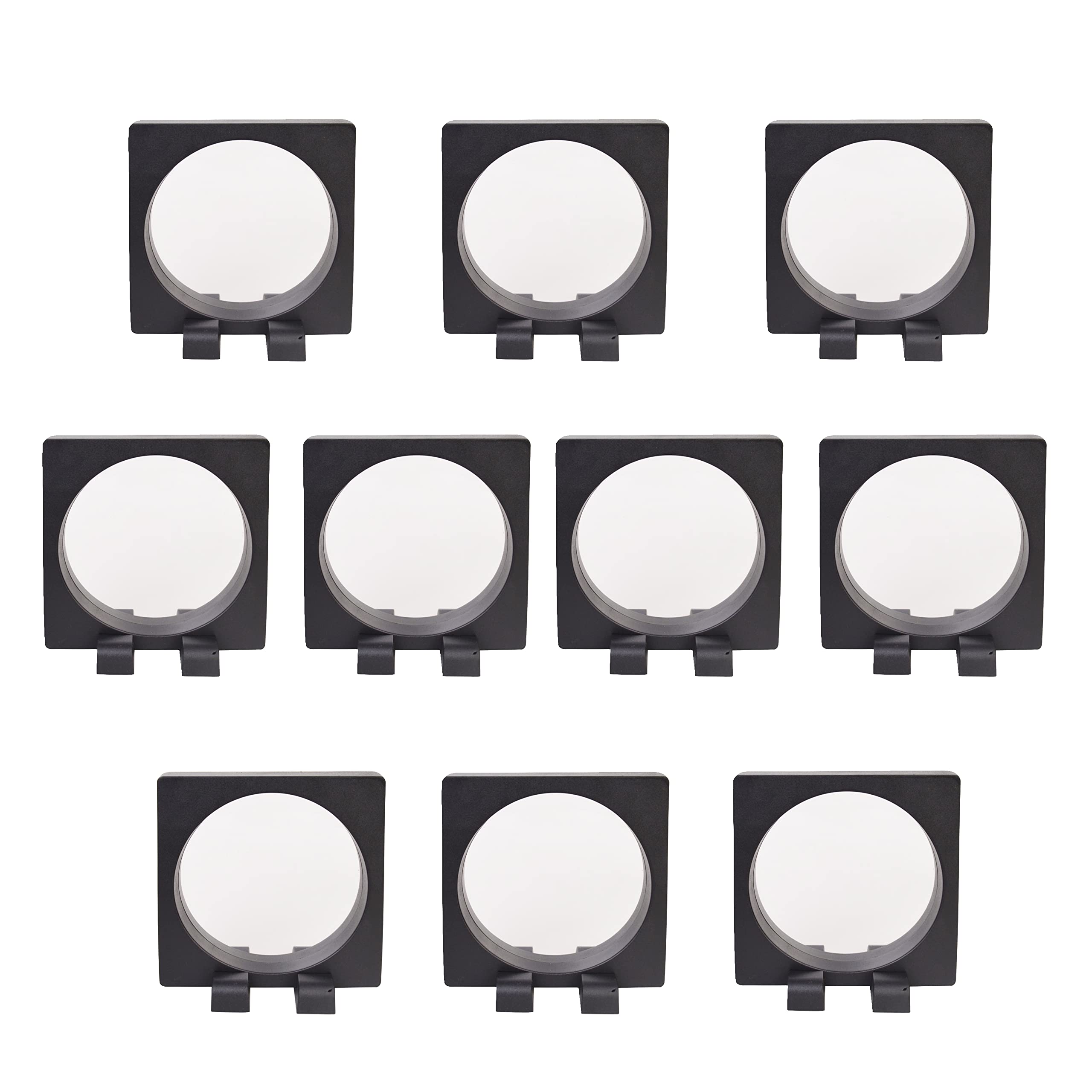 Bleiou 10 Pack 3D Floating Display Frame Stand Holder Coin Chip Jewelry Pin Display Stand Box (Black, 3.5 x 3.5 x 0.75inch) Style A