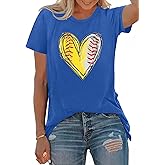 Game Day Womens Tshirt Baseball Love Graphic Top Sport Mom Tshirt Mom Gift Tops Football Season Short Sleeve Shirt