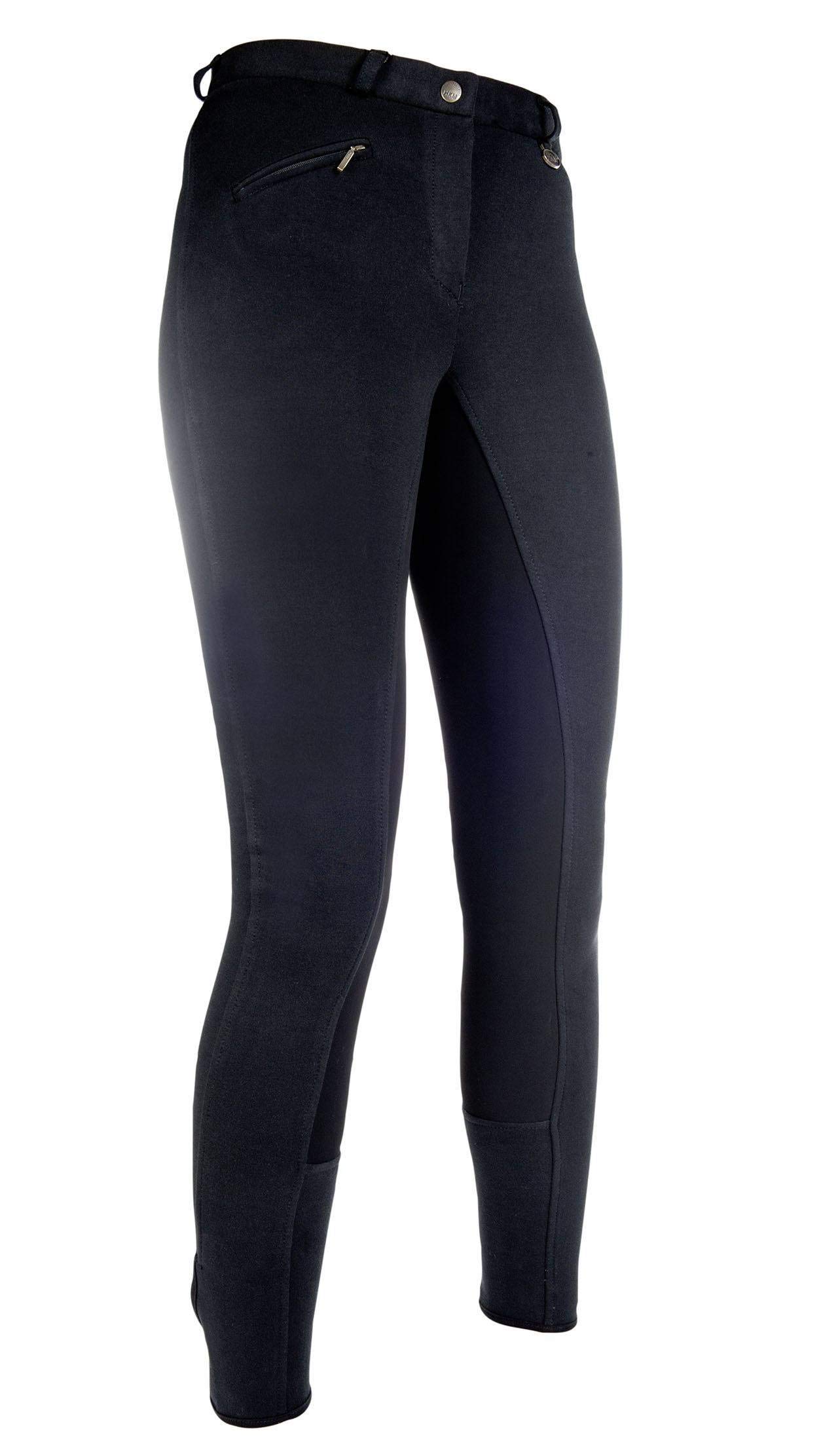 HKM Kids Basic Belmtex Grip- 3/4 Besatz Breeches, black, 152