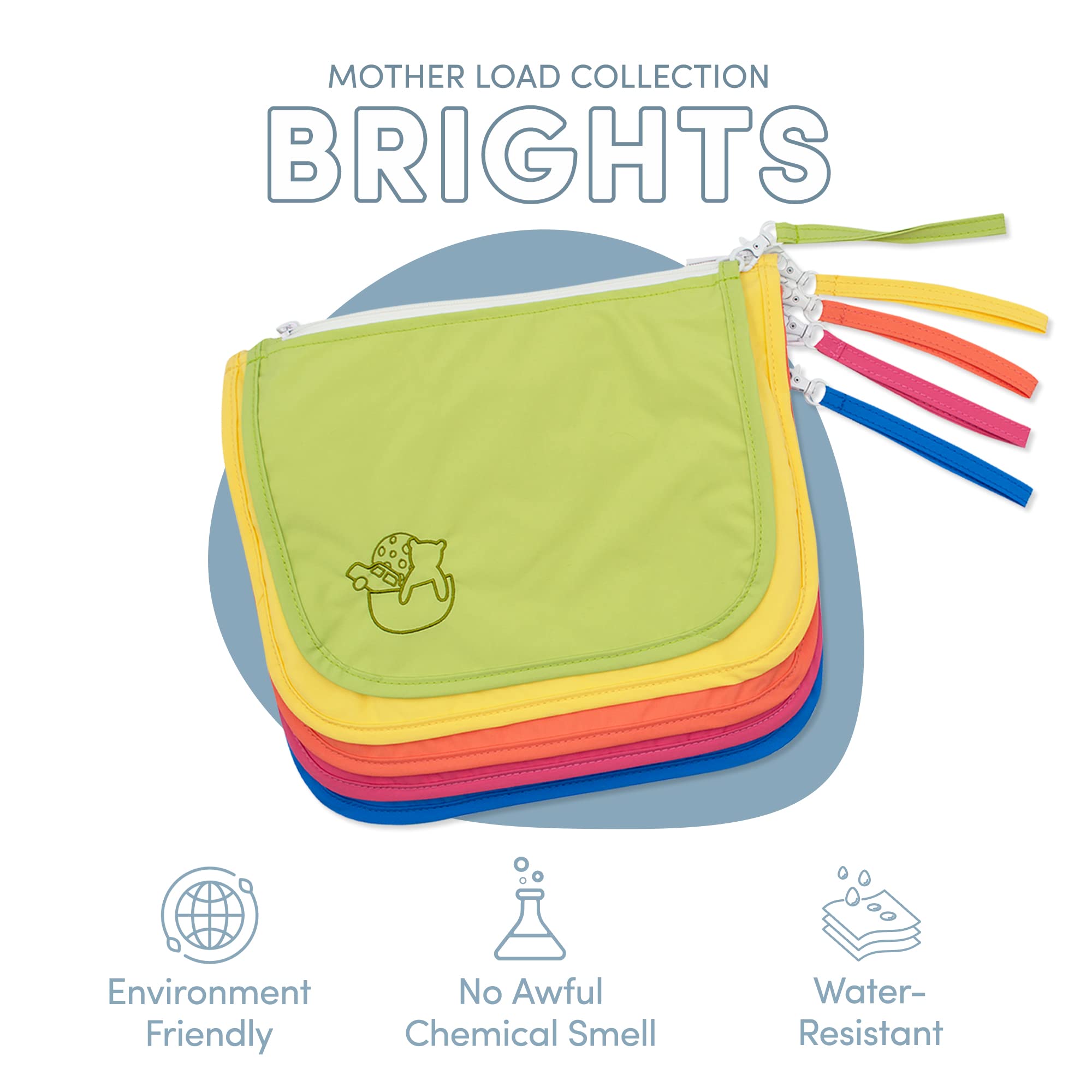 Mother Load Diaper Bag Organizer Pouches Durable Nylon & Performance Mesh