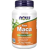 NOW Foods Supplements, Maca (Lepidium meyenii) 750 mg Raw, Reproductive Health*, 90 Veg Capsules