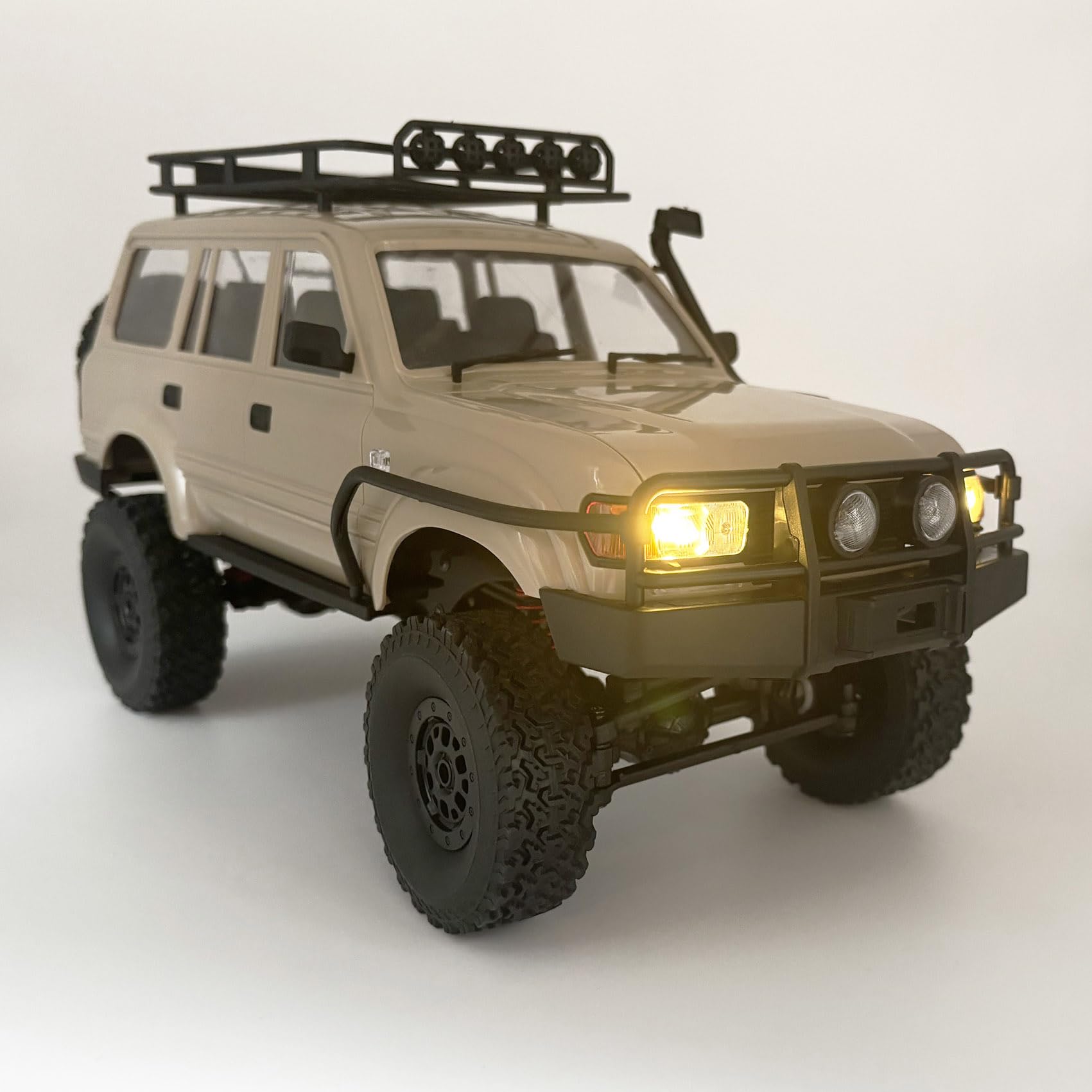 Photo 1 of HLSFWDRIVE RC Rock Crawler 4x4 RC Truck WPL C54-1 RC Crawler Off Road 1/16 Scale RTR All Terrain Proportional Throttle Steering 2.4Ghz 260 Motor Upgraded Chassis and Counter Rotating Gearbox Adult