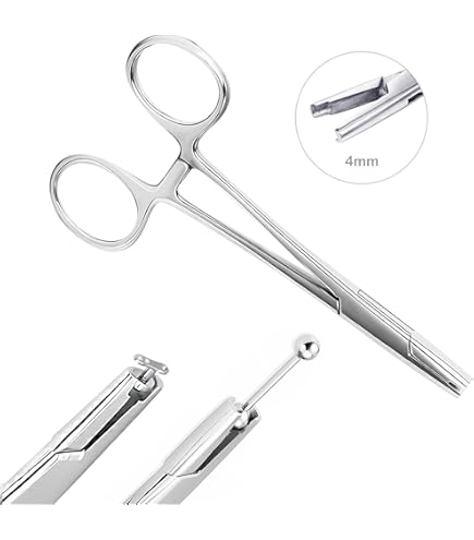 7 Body Piercing Instruments Kit Tools Penington Forceps,DS-1030 - Foto 3