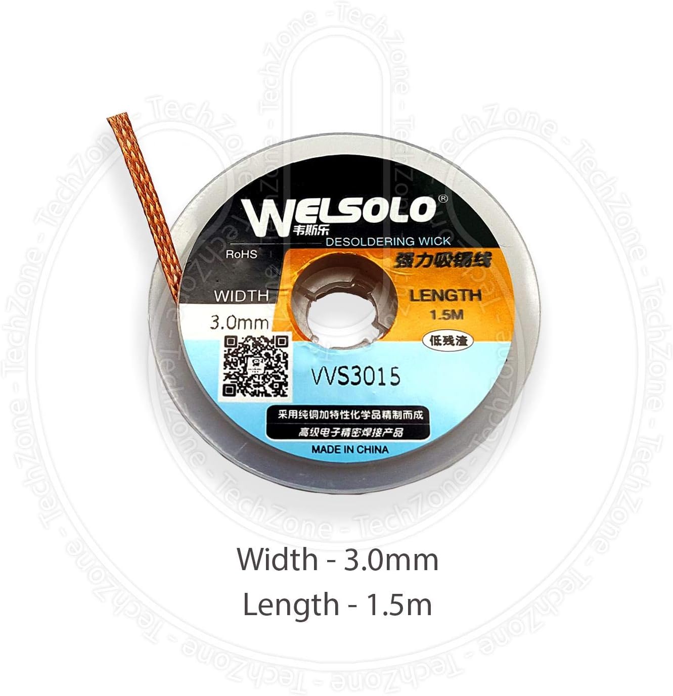 WELSOLO Desolder Desoldering Braid Wick Wire Mop Solder Sucker Fluxed