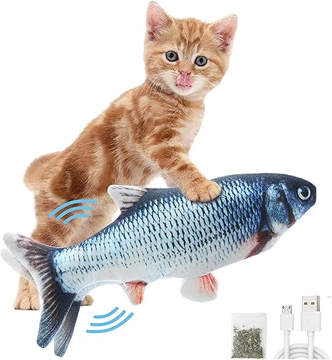 Flopping Fish Cat Toy, Realistic Plush 