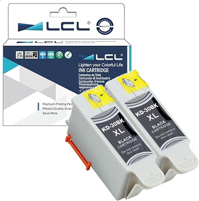LCL Compatible Ink Cartridges 30 30XL Black 2 Pack for Kodak ESP Printers