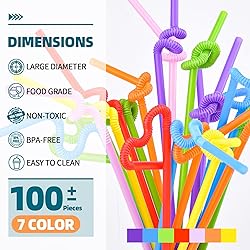 [Individually Wrapped] 200 Pcs Colorful Flexible