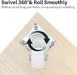 QOPAHI 25mm Castor Wheels - Small Trolley Swivel Casters with Rubber Base (Pack view 5