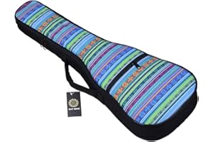 HOT SEAL 10MM Sponge Padding Waterproof Durable Colorful Conventional Ukulele Case Bag with Storage (21 Inch, Bohemia No.2)