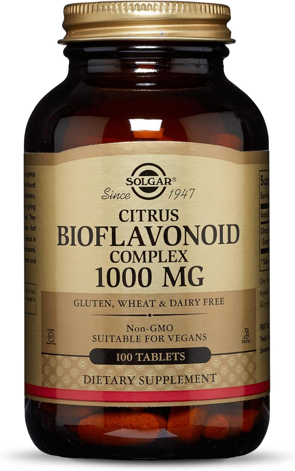 Solgar Citrus Bioflavonoid Complex 1000 mg, 250 Tablets - Antioxidant Support - Promotes Optimal Health - Non-GMO, Vegan, Gluten Free, Dairy Free, Kosher - 250 Servings: Health & Personal Care