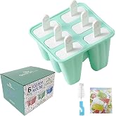 Popsicle Molds 6 Pieces Silicone Ice Pop Molds BPA Free Popsicle Mold Reusable Easy Release Ice Pop Maker