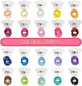 ZCOINS 200pcs Tiny 2mm Hair Bands Multicolor Elastic Ponytail Holders view 2