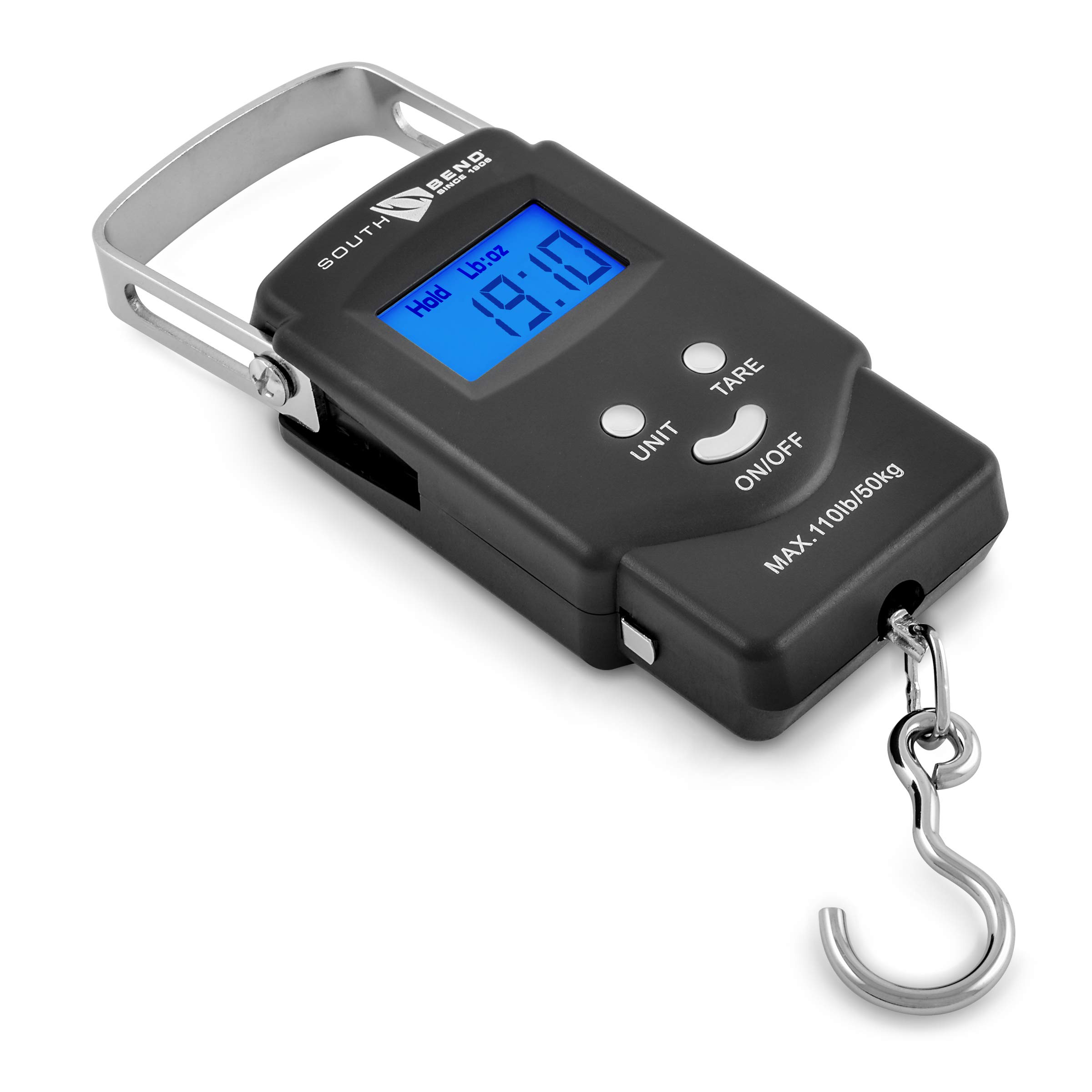 South Bend Digital Hanging Fishing Scale and Tape Measure with Backlit