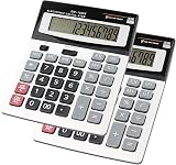 HIHUHEN Large Calculator Solar & Battery 12 Digit Big Button Dual Power