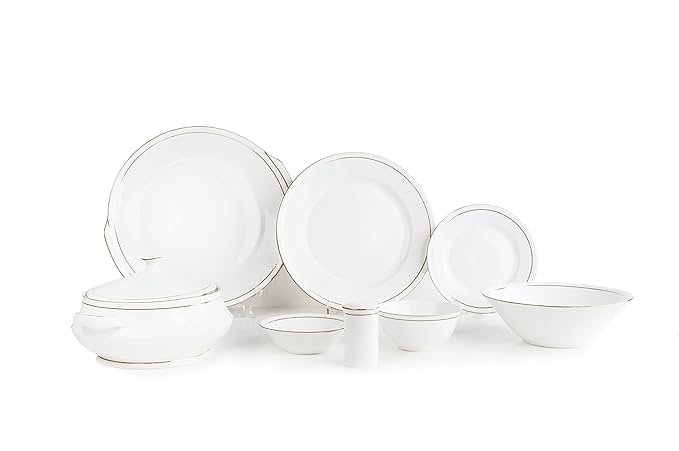 Clay Craft Mona 110 GL Bone China Dinnerware Set, 38-Pieces, Multicolor