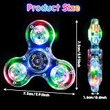 Gigilli Glow Fidget Spinner 2 Pack LED Light Up Crystal 3 Modes view 2