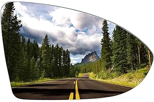 LOIYLLEN Passenger Side Mirror Replacement for Volkswagen VW Golf MK7, GTI, R, SportWagen, Alltrack, Jetta - Right Heated Mirrors Glass