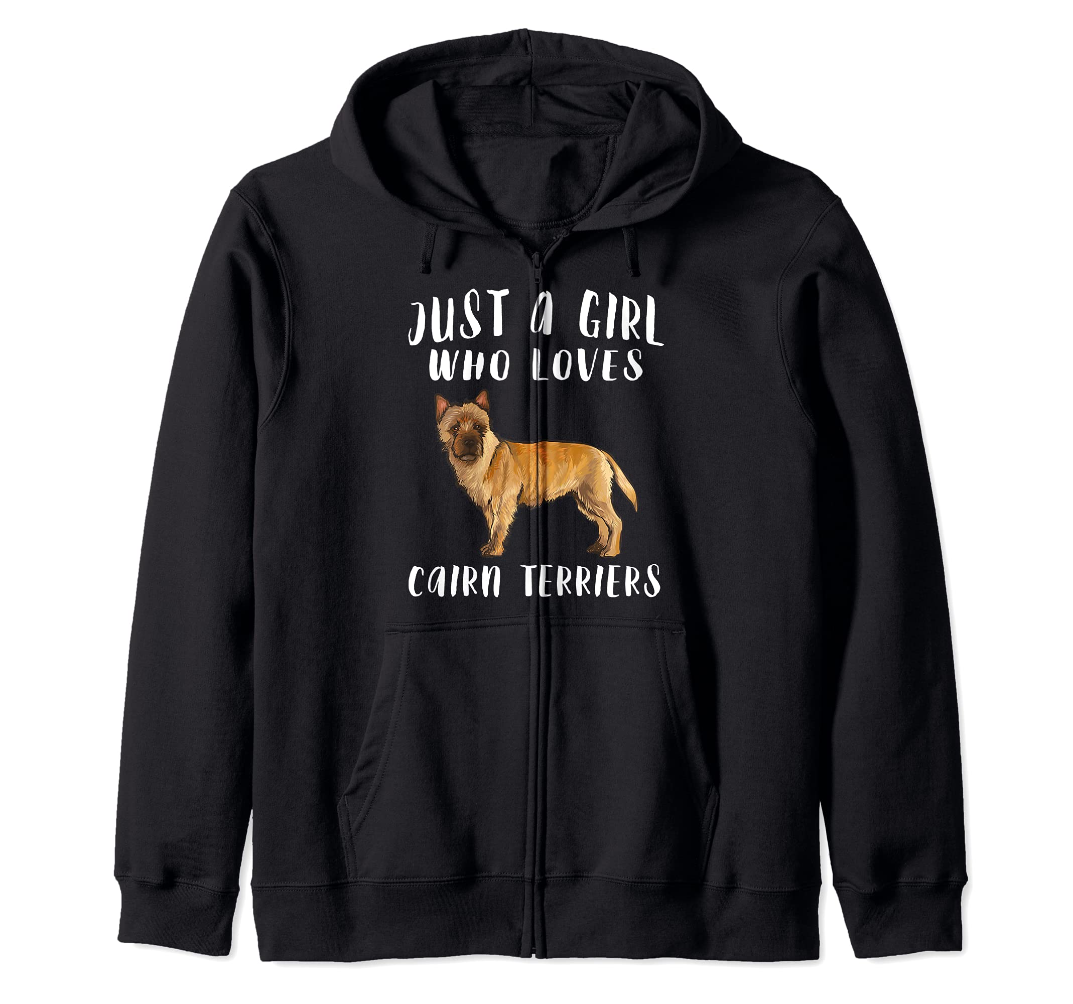 Im Just A Girl Who Loves Cairn Terriers Dog Lover Zip Hoodie