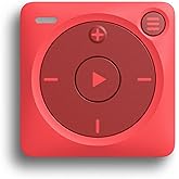 Mighty 3 Spotify & Amazon Music Player (2026 Edition) – Portable, Screen-Free, Works Offline – Compatible with Bluetooth & Wired Headphones – Stores 1,000+ Songs – No Phone Required (Red)